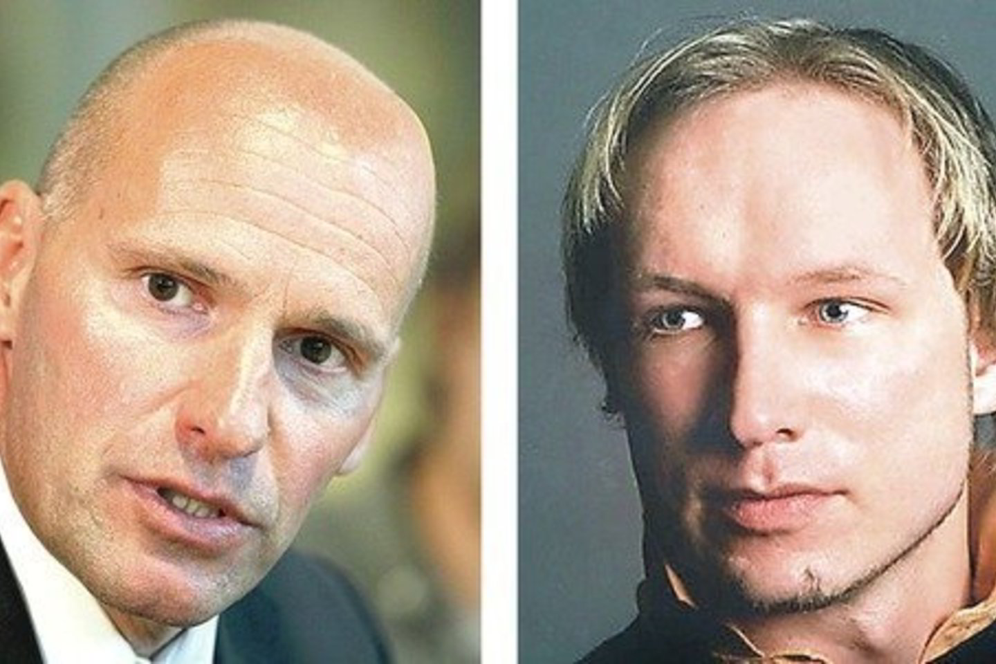 Po ilgų svarstymų G.Lippestadas (kairėje) galiausiai nusprendė teisme ginti A.B.Breiviką demokratijos vardan.