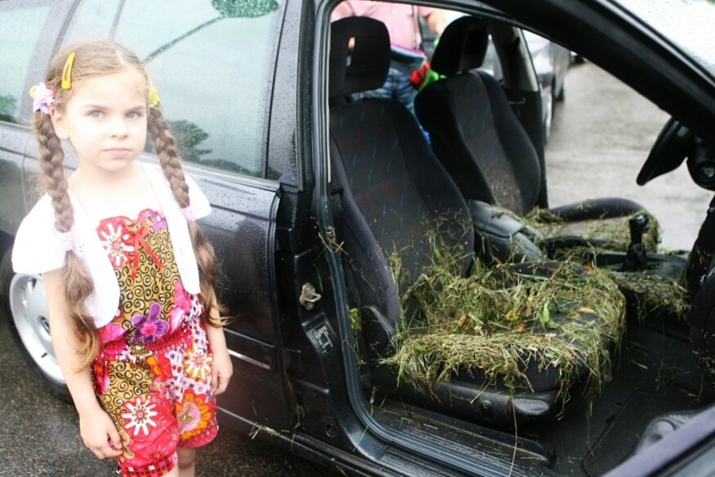 Apsemtame automobilyje buvo ir mergaitė.