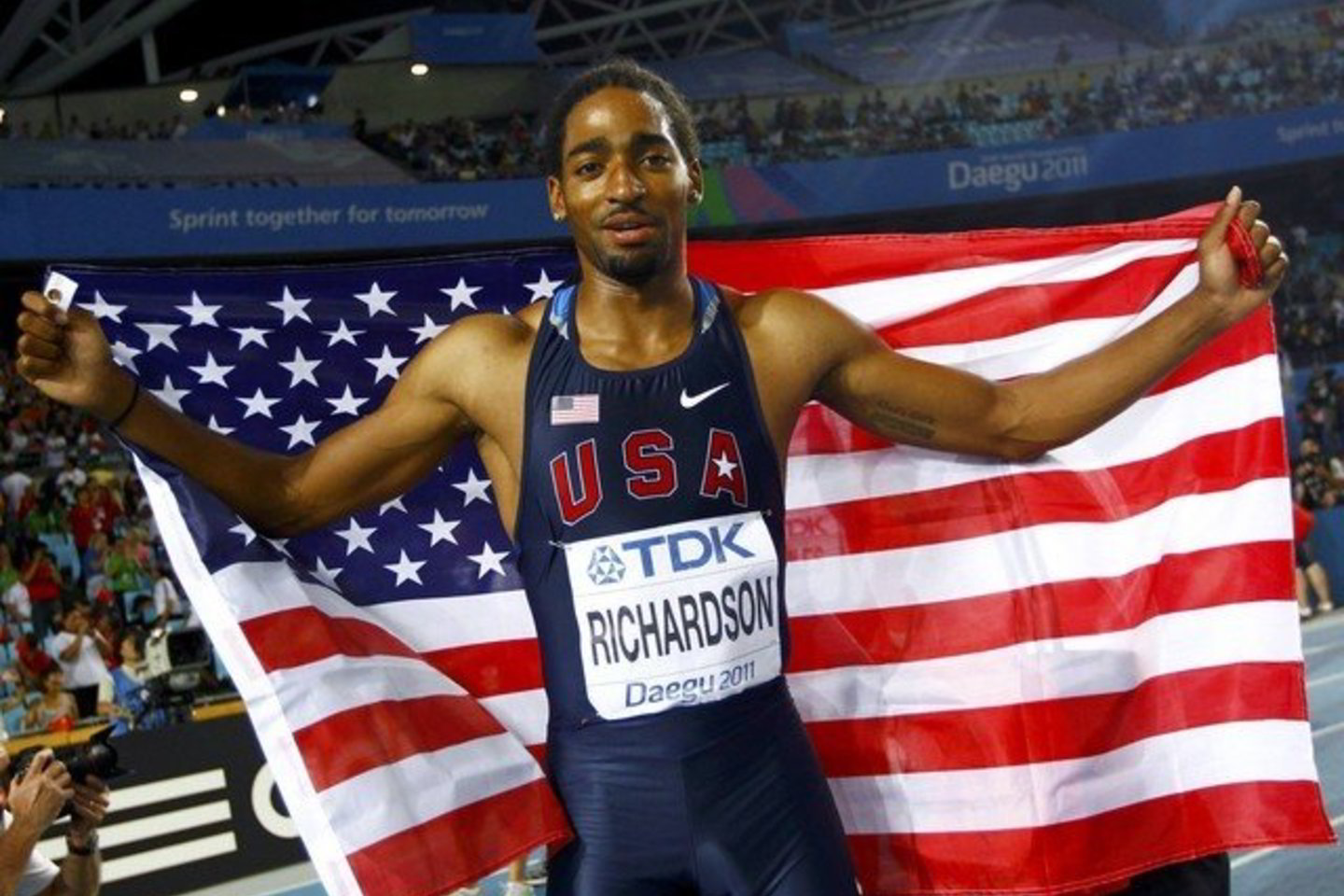 110 m barjerinio bėgimo čempionu paskelbtas 25-erių metų amerikietis J. Richardsonas.