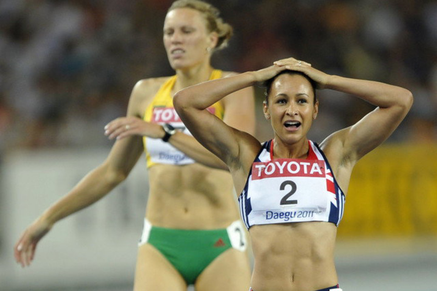 A.Skujytė 800 metrų trasoje atsiliko nuo varžovių. O britė J.Ennis nesugebėjo pakankamai atsiplėšti nuo T.Černovos ir prarado čempionės titulą.