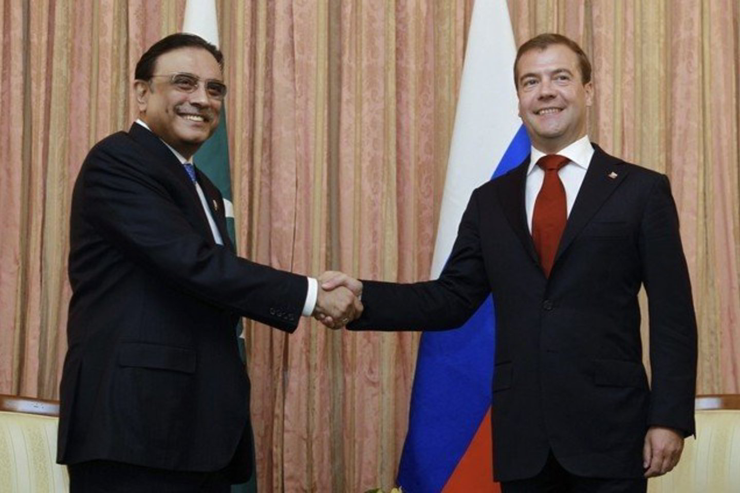 Pakistano bei Rusijos prezidentai.