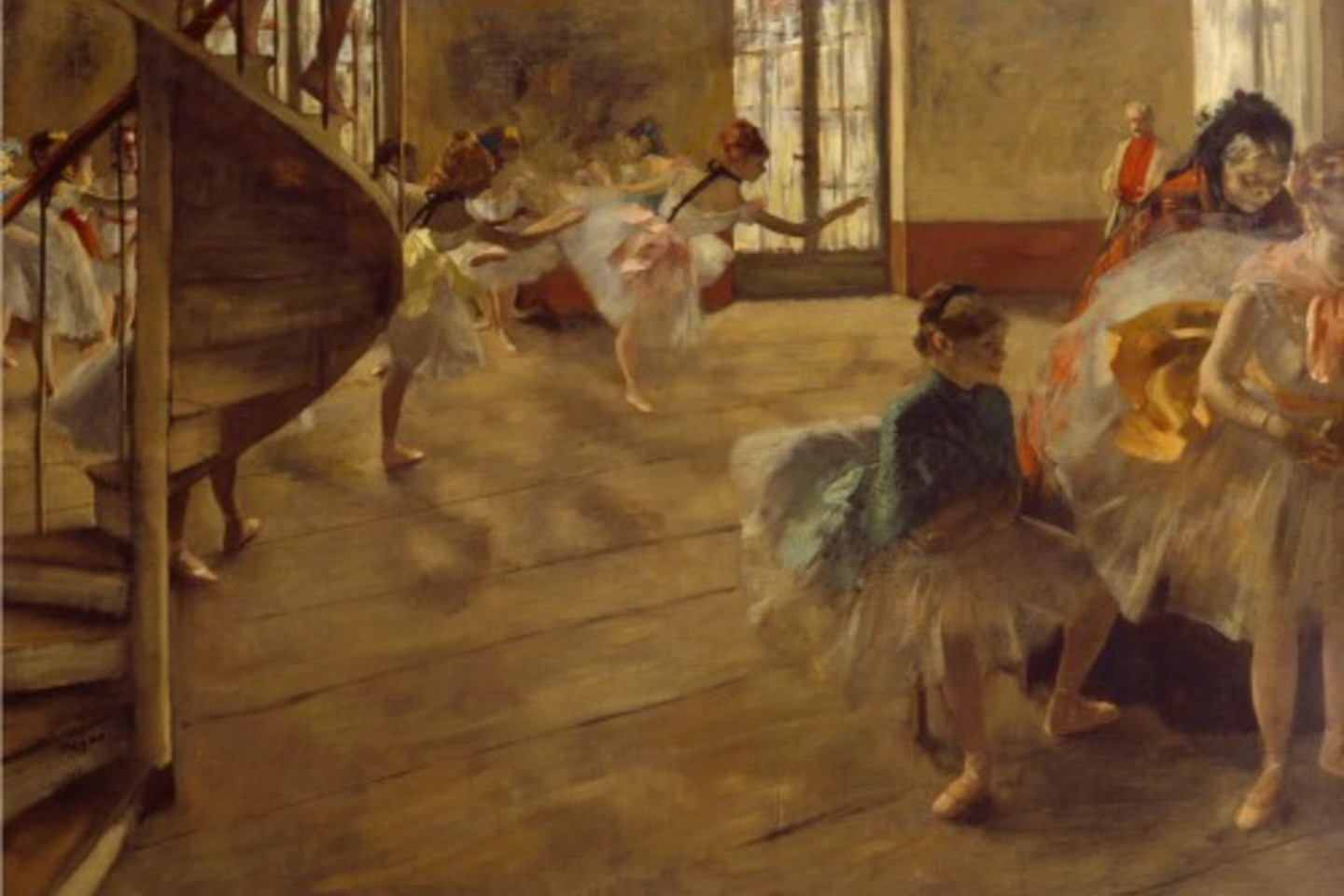Edgar Degas. Repeticija (apie 1874, drobė, aliejus. (C) Culture and Sport Glasgow Museums)