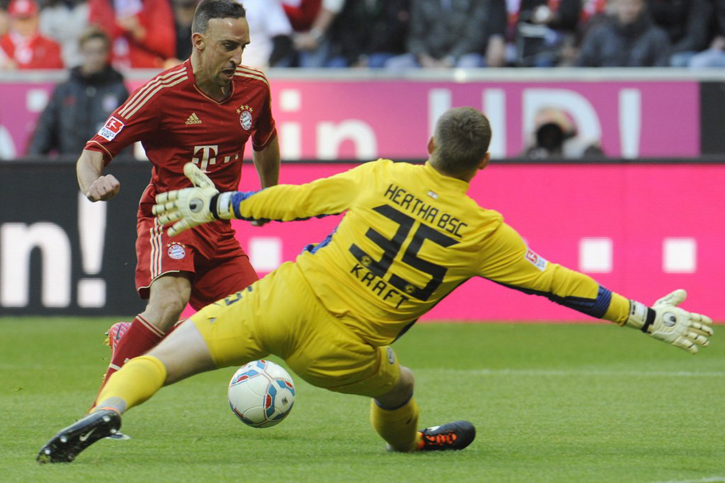 F.Ribery vedamas „Bayern“ namuose 4:0 sutriuškino „Hertha“ futbolininkus.