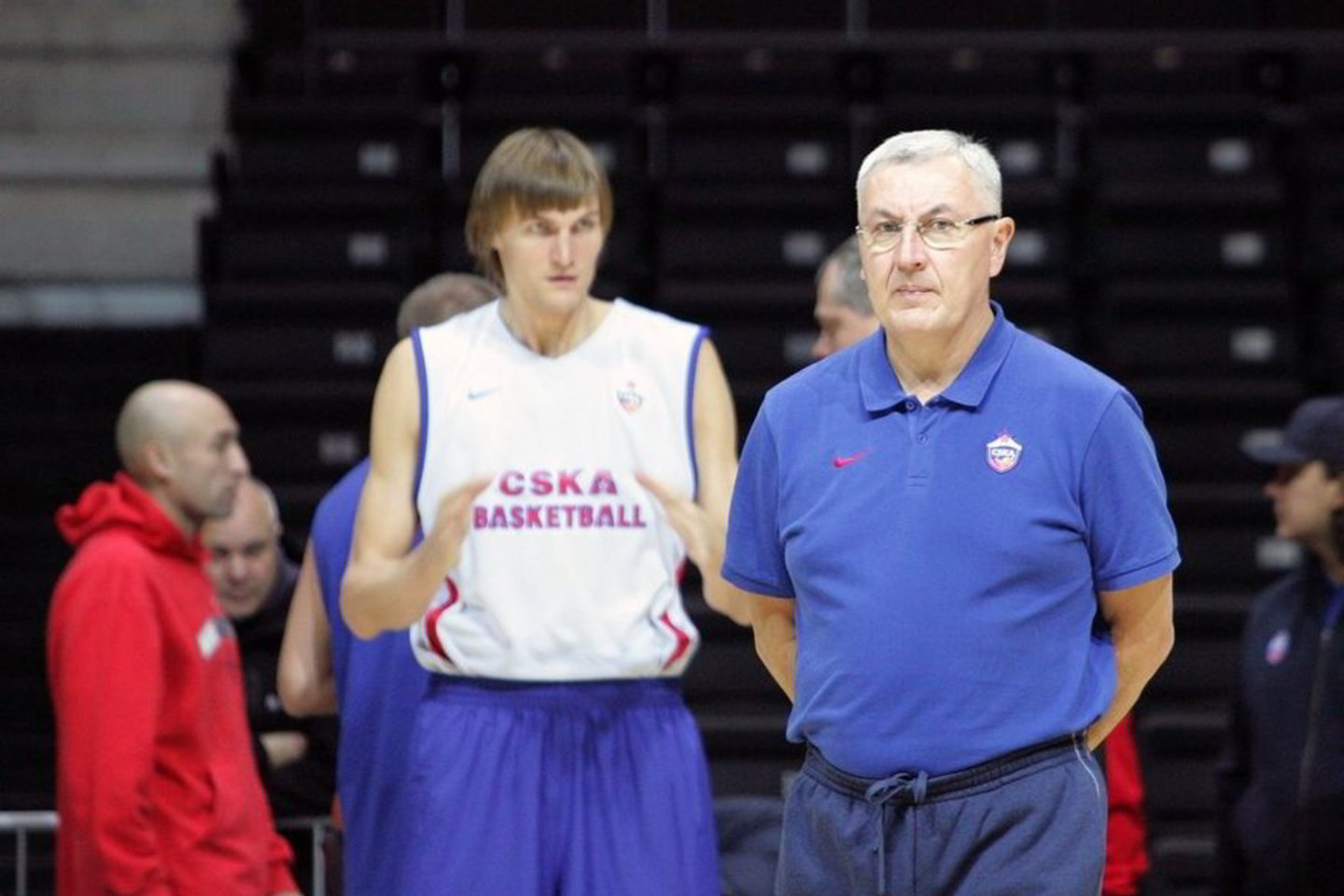 CSKA treneris J.Kazlauskas ir ekipos lyderis A.Kirilenka.
