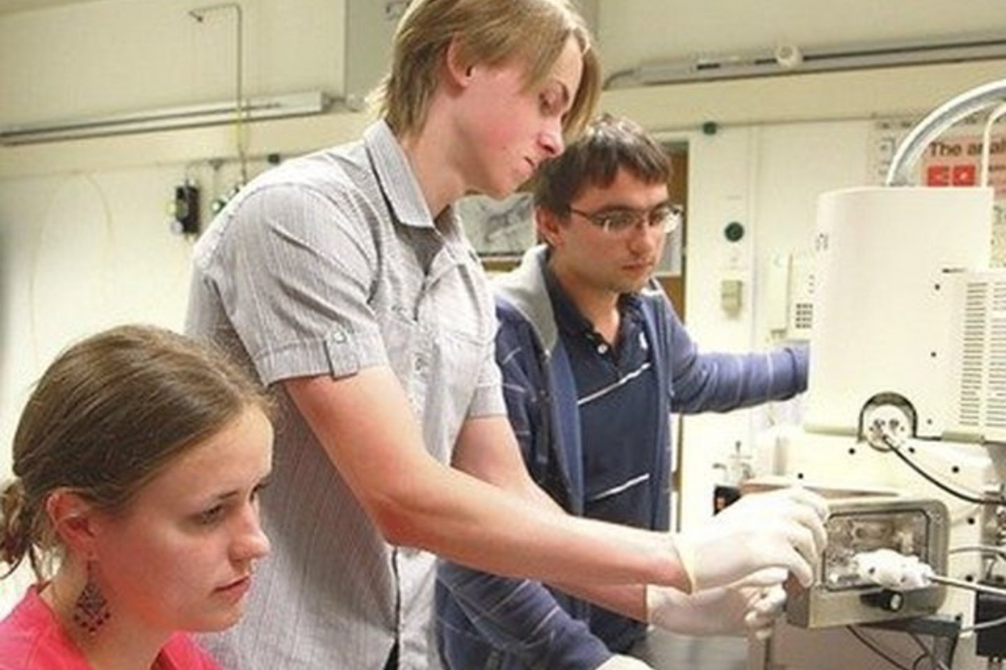 LTC studentai stažuotojai (iš kairės) K.Stankevičiūtė, D.Urbonas ir T.Tamulevičius jau darbuojasi IBM korporacijos laboratorijoje Ciuriche (Šveicarija).