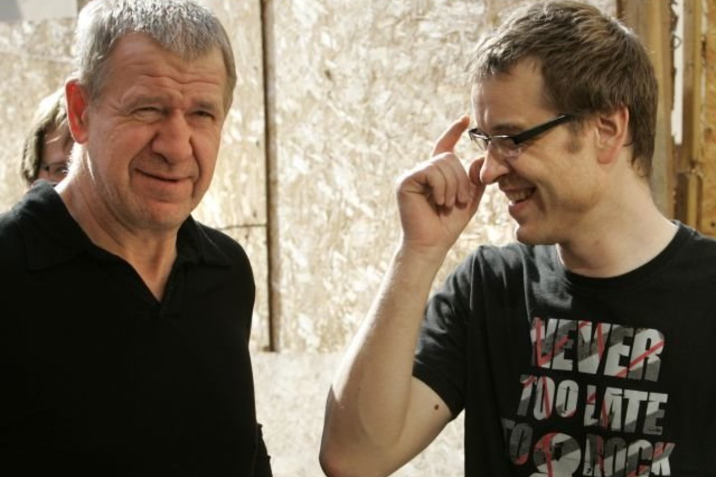 Nacionalinės kultūros ir meno premijos laureatas J.Erlickas ir R.Gerbutavičius.