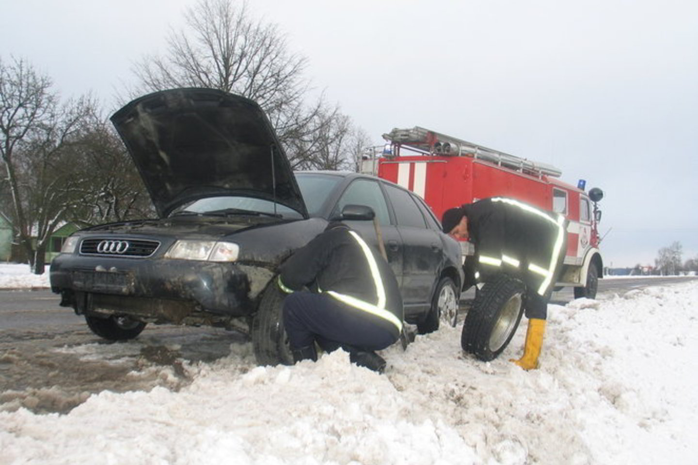 Vakarinėje šalies dalyje sniego dangos storis kai kur jau siekia 14 cm.