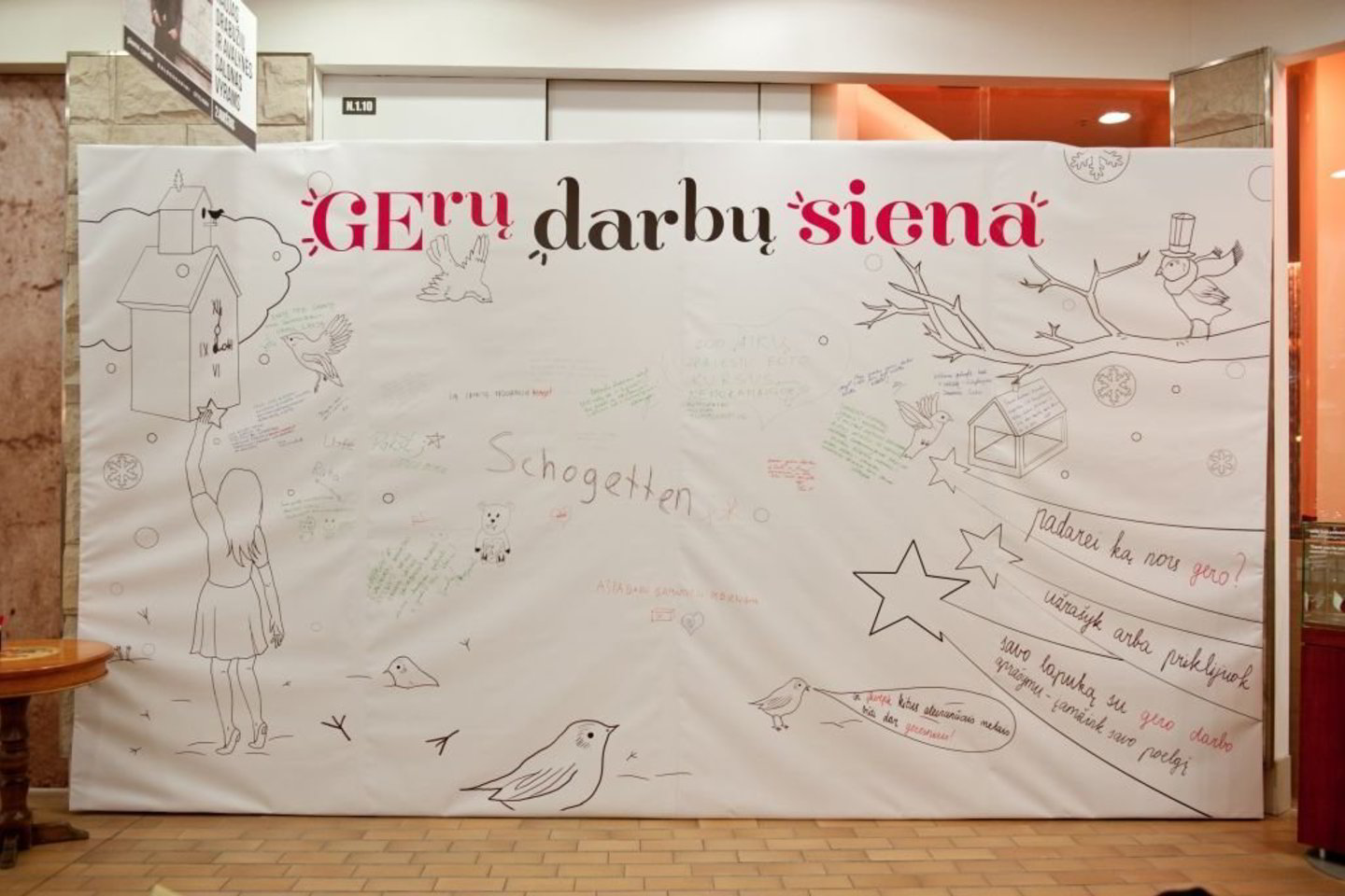 „Gerų darbų“ siena.