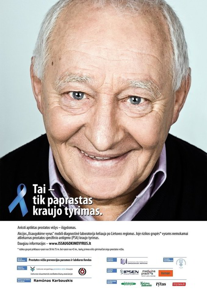 Žinomi Lietuvos žmonės kviečia vyrus pasitikrinti dėl prostatos vėžio.