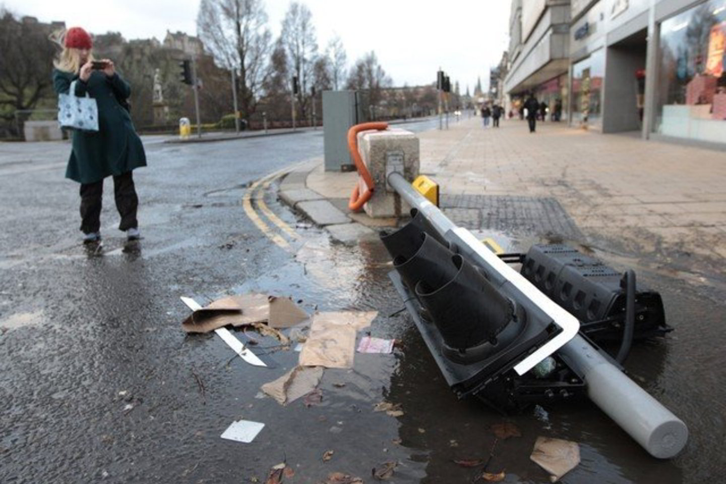 Audros padariniai Edinburge.