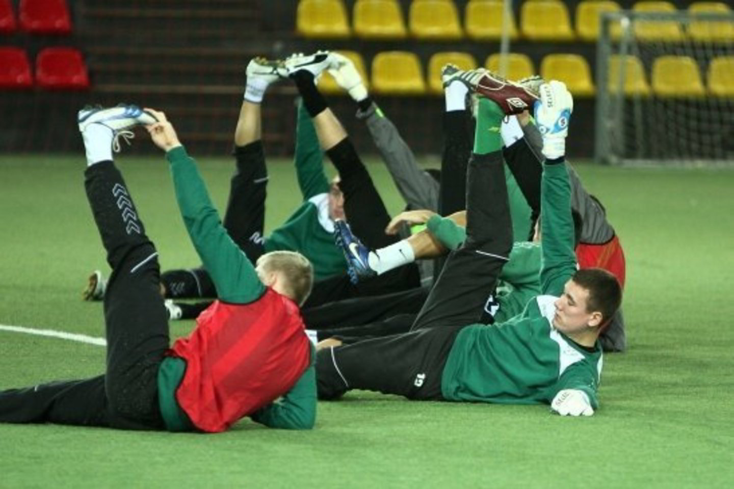 VMFD "Žalgirio" futbolininkai pirmadienį pirmą kartą treniravosi "Sportimos" manieže.