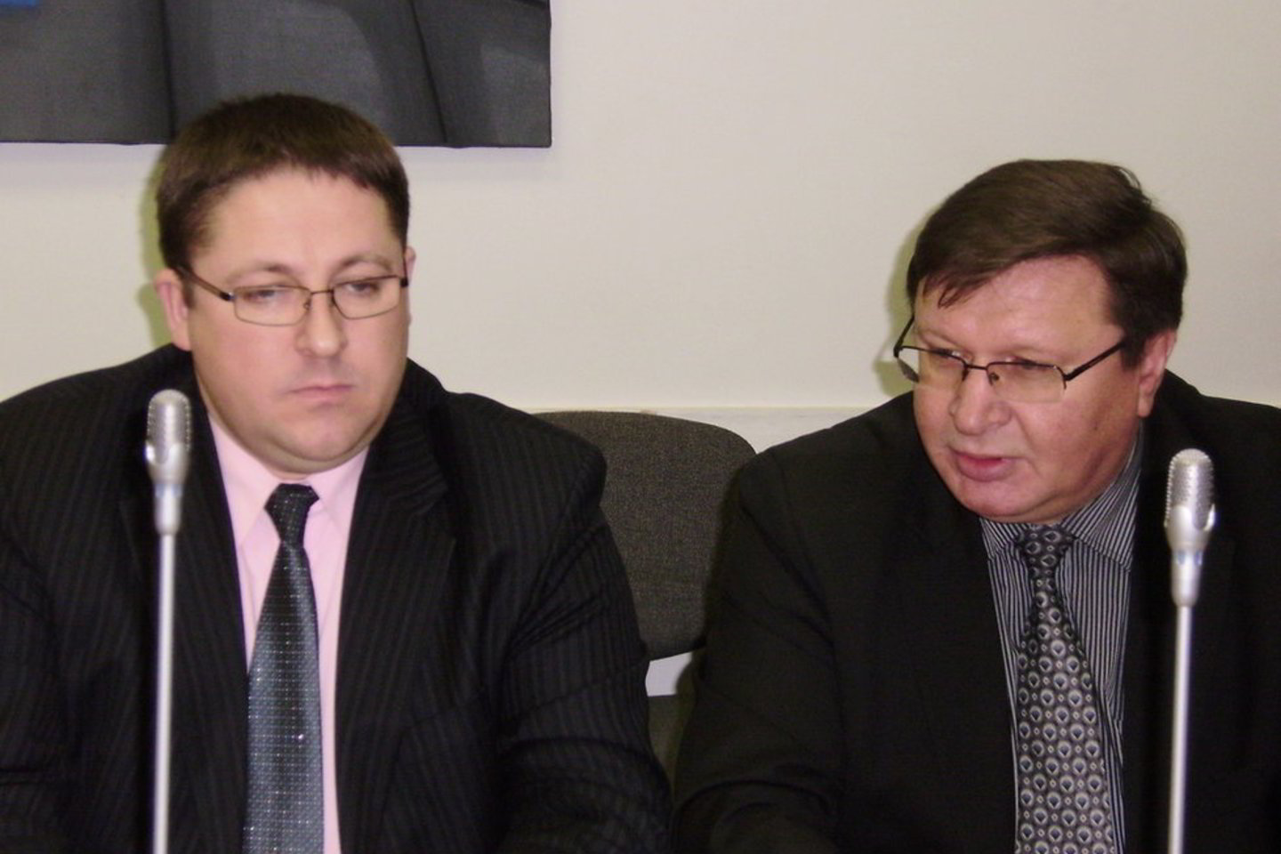 Palangos miesro meras Šarūnas Vaitkus ir Aplinkos ministerijos Gamtos apsaugos departamento direktorius Laimutis Budrys.