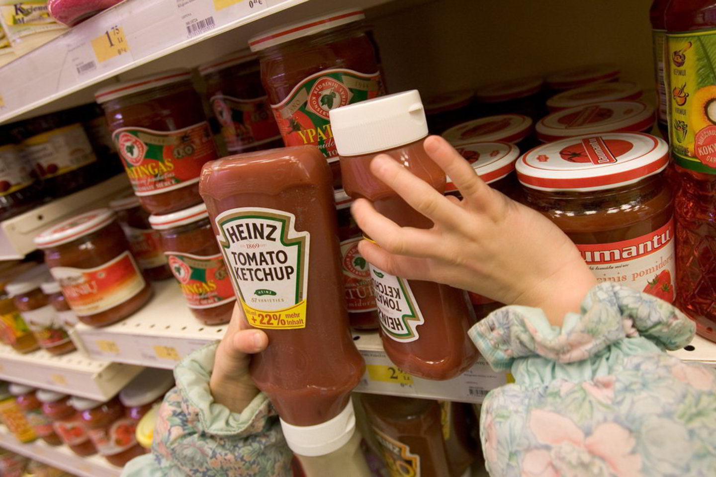 "Heinz" be dirbtinių dažiklių. Bet tai reklamuoti draudžiama.