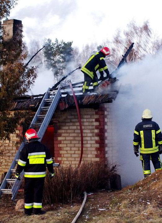 Utenos rajone sudegė gyvenamas namas