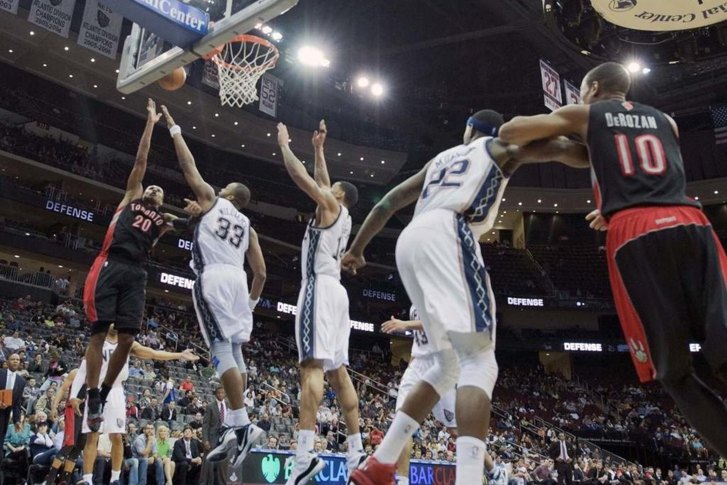 "Raptors" ir "Nets" ekipų dvikovos momentai.