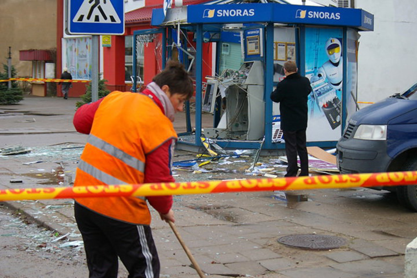 Iš Šeduvoje susprogdinto bankomato nusikaltėliai pagrobė keliasdešimt tūkstančių litų.