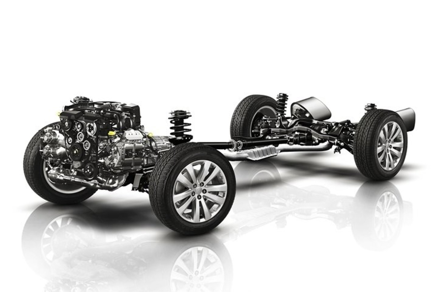 "Subaru" automobilių išskirtinis bruožas - simetriška visų varomųjų ratų sistema.
