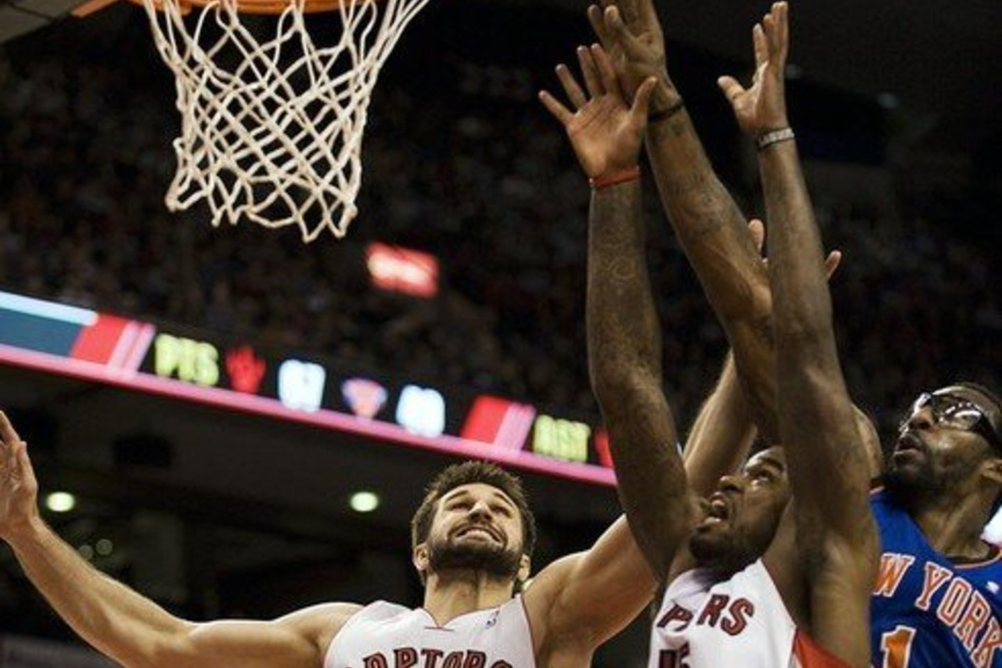 „Knicks“ ir „Raptors“ mačo akimirkos.