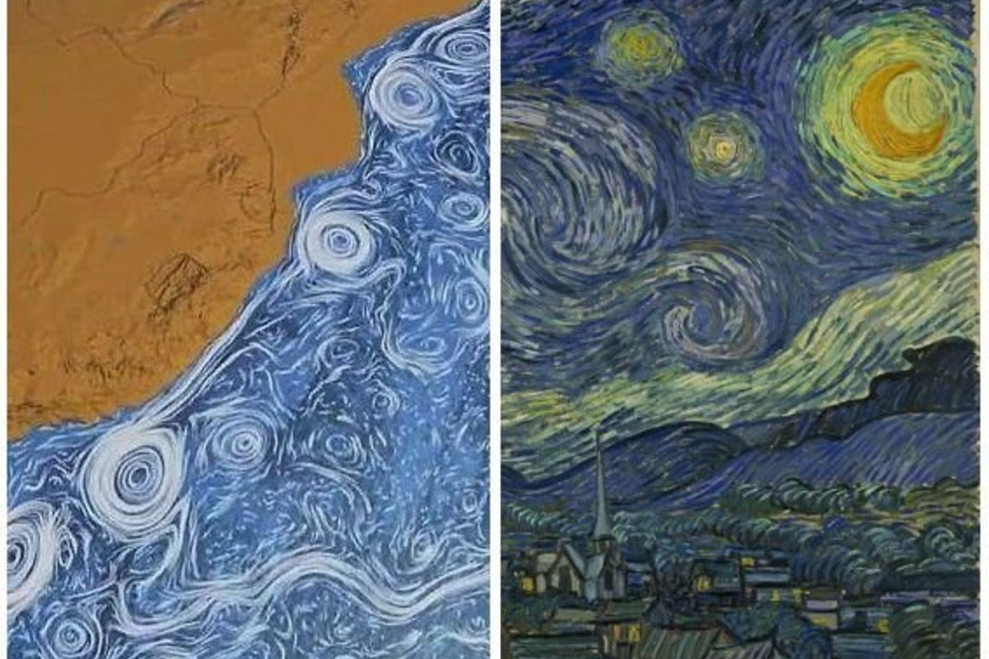 Garsaus olandų dailininko V. van Gogho kūrinio "Žvaigždėta naktis" atspindį NASA užfiksavo ir gamtoje.