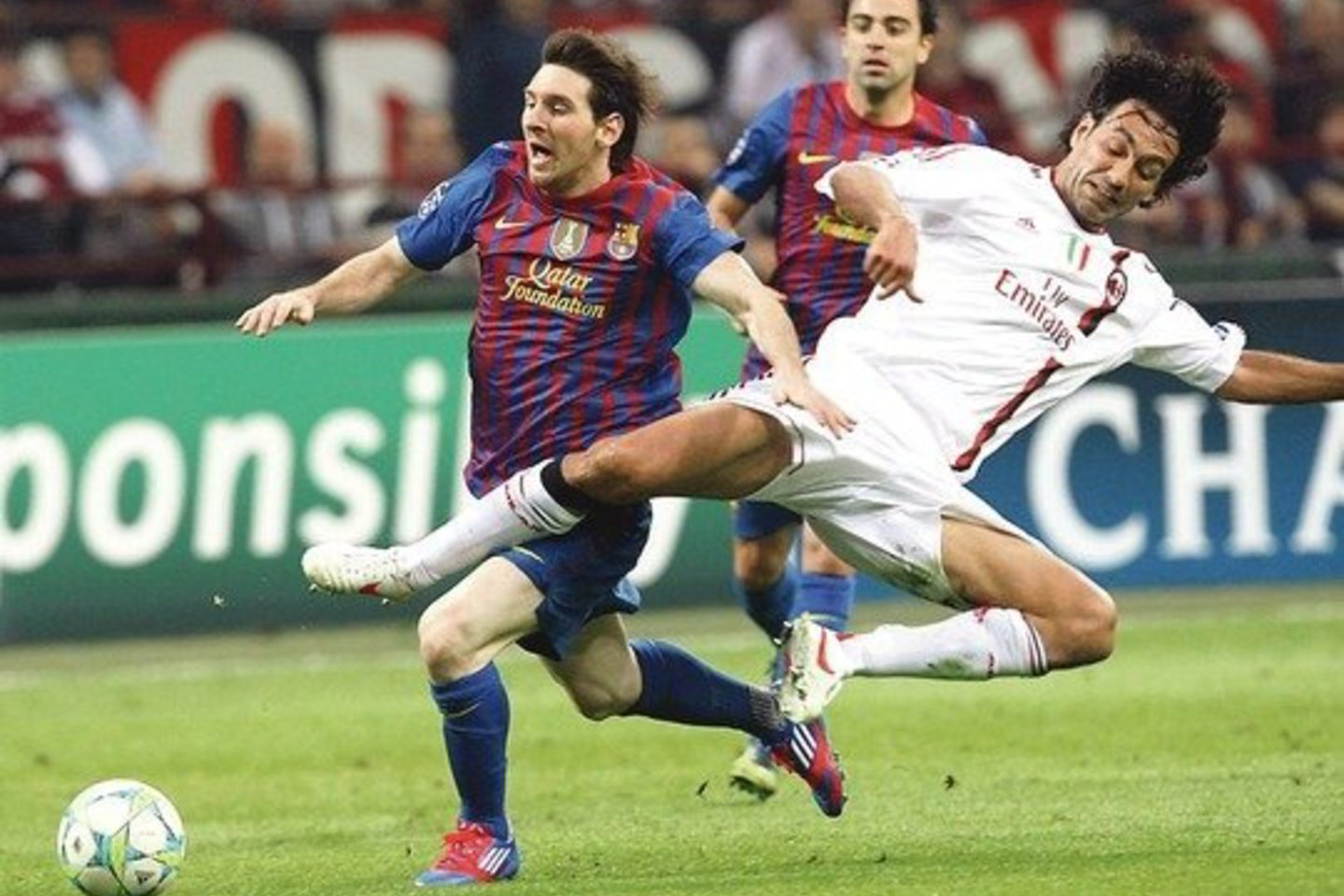 „Barcelona” komandos atakų lyderis L.Messi sulaukė išskirtinio „Milan” ekipos gynėjo A.Nestos dėmesio.
