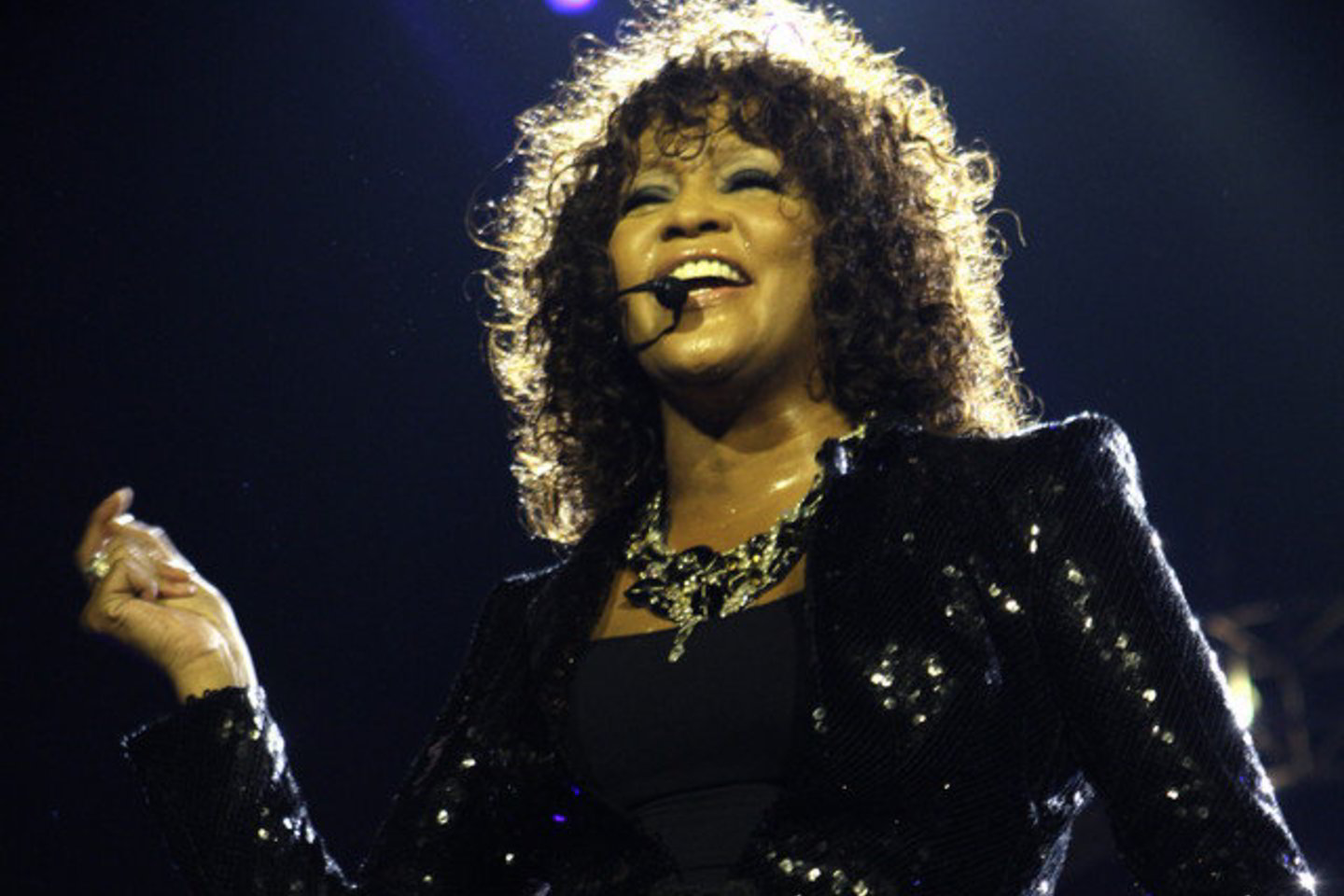 Nuotrauka iš Whitney Houston koncerto Londone 2010 metų balandį.