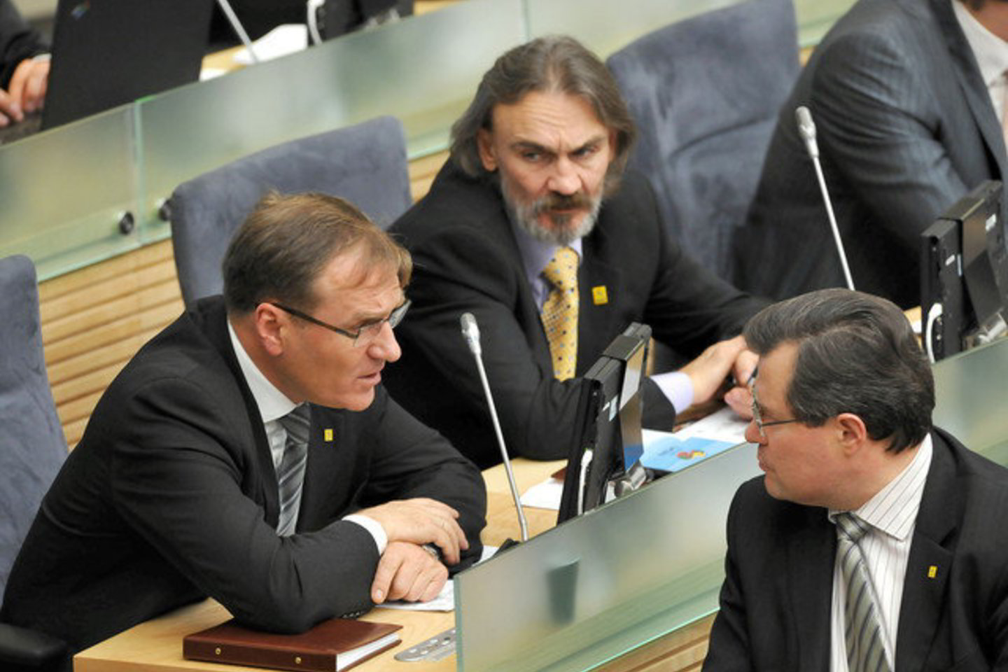 Liberalcentristų lyderio A. Čapliko (kairėje) sudarytame kandidatų sąraše yra ir R. Šukys (dešinėje), ir V. Bogušis (viduryje).