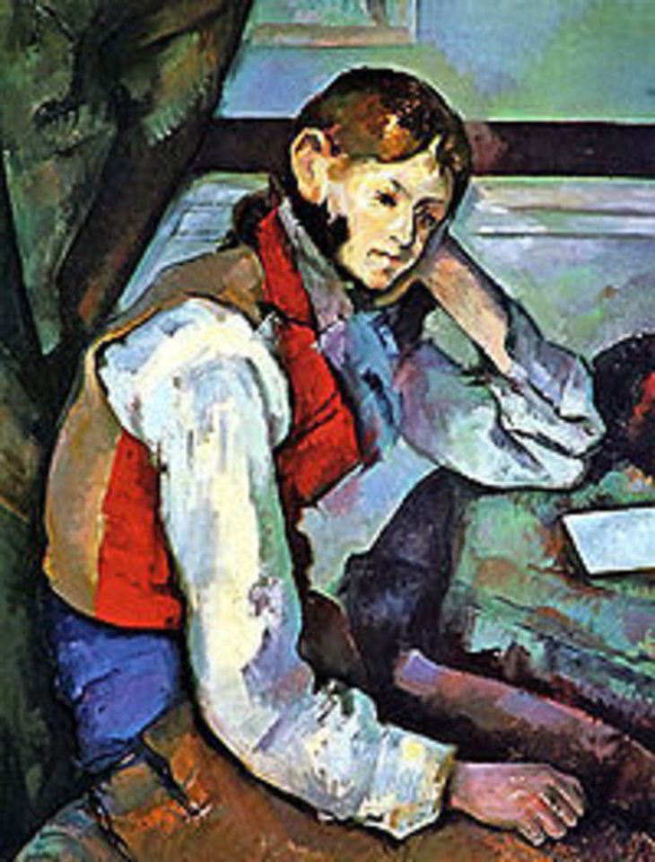C. Moneto ir V. Van Gogho paveikslai buvo rasti iš karto po apiplėšimo, tačiau P. Cezanne'o „Berniuko raudona liemene“ (nuotraukoje) bei E. Degas „Vikonto Lepiko ir dukterų“ paieška užtruko.