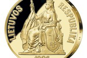 „Monetų namai“ Kaune pristatė 1926 metais sukurtos 50 litų monetos kopiją
