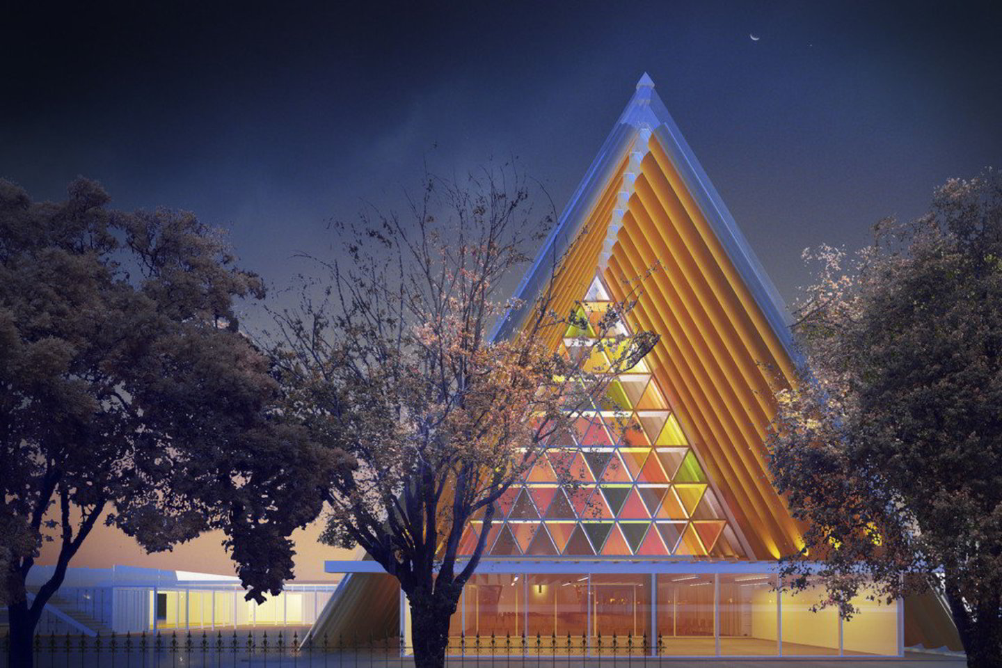 Kartoninę katedrą suprojektavo japonų architektas Shigeru Banas. Bažnyčia turėtų tarnauti apie 20 metų.