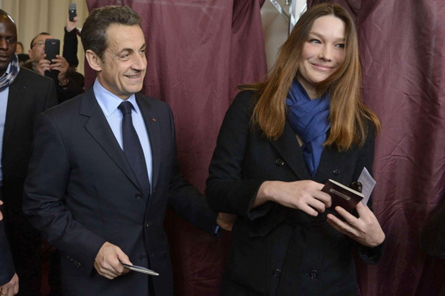 N. Sarkozy ir jo žmona C. Bruni buvo gerai nusiteikę.
