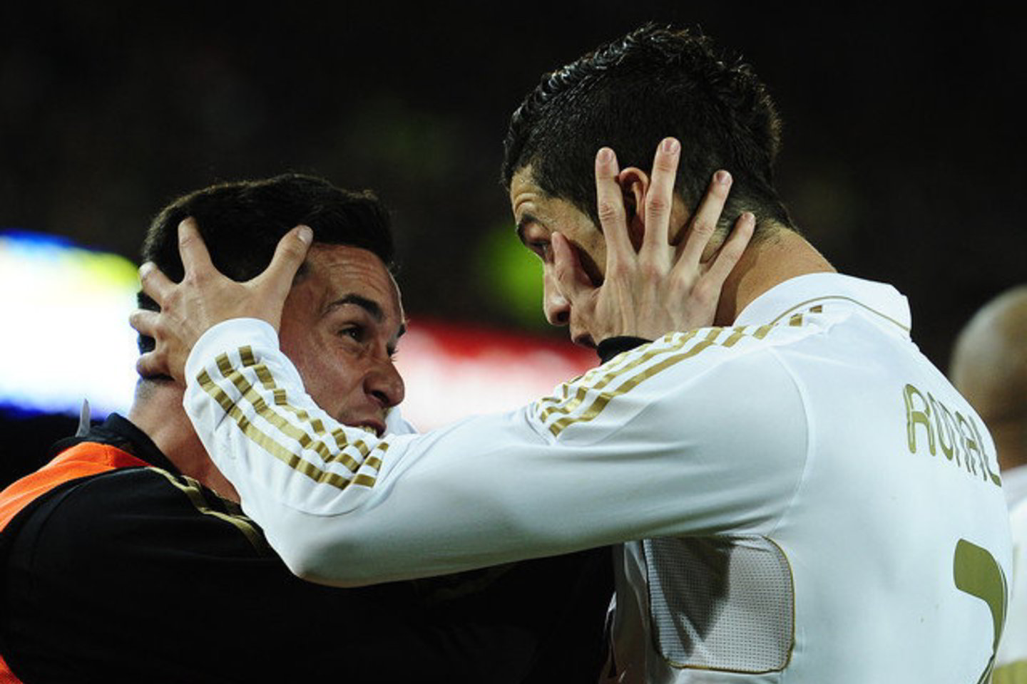 C. Ronaldo (dešinėje) ir J. M. Callejonas džiaugiasi pergale.
