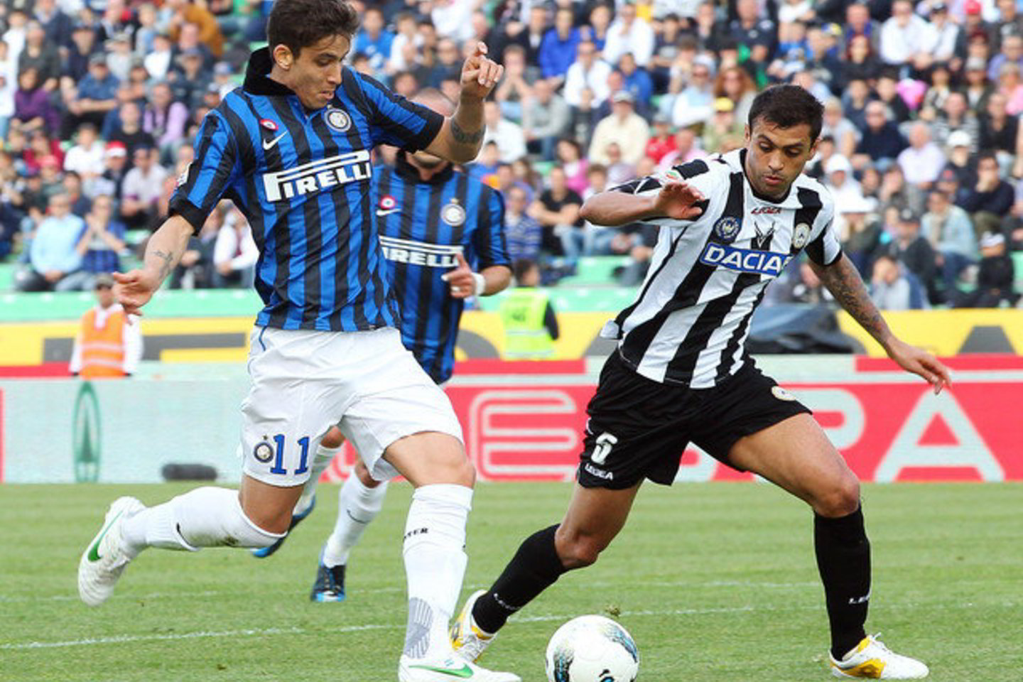 "Udinese" - "Inter" rungtynių akimirka.