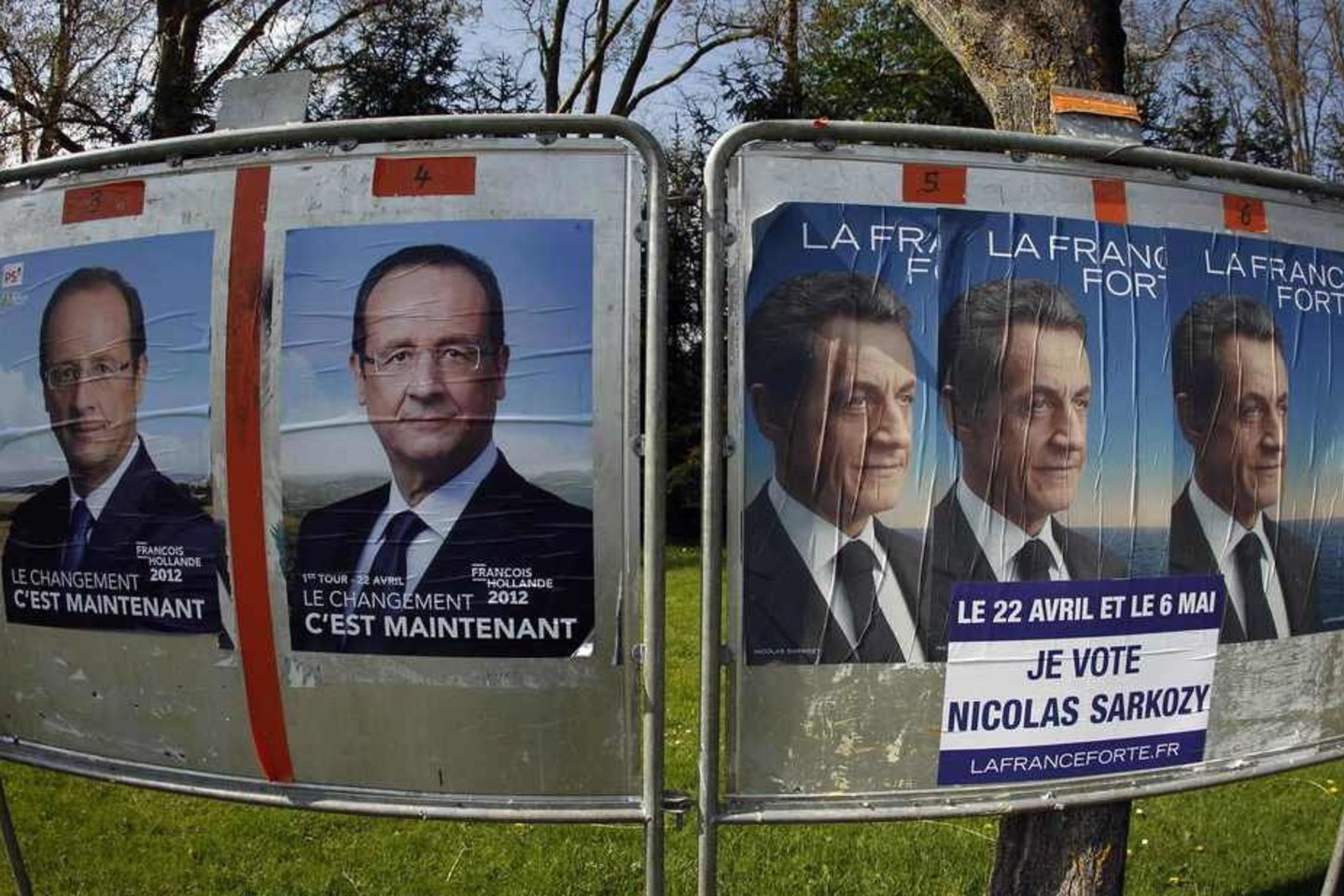 Sekmadienį prancūzai nuspręs, kas vadovaus šaliai - F. Hollande (kairėje) ar N. Sarkozy.