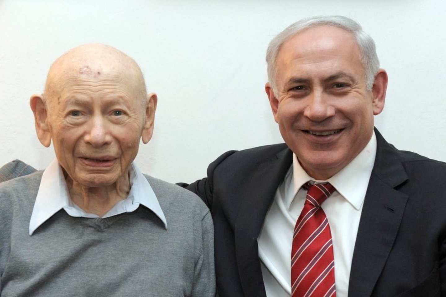 Mirė 102 metų Benyamino Netanyahu (dešinėje) tėvas Benzionas.