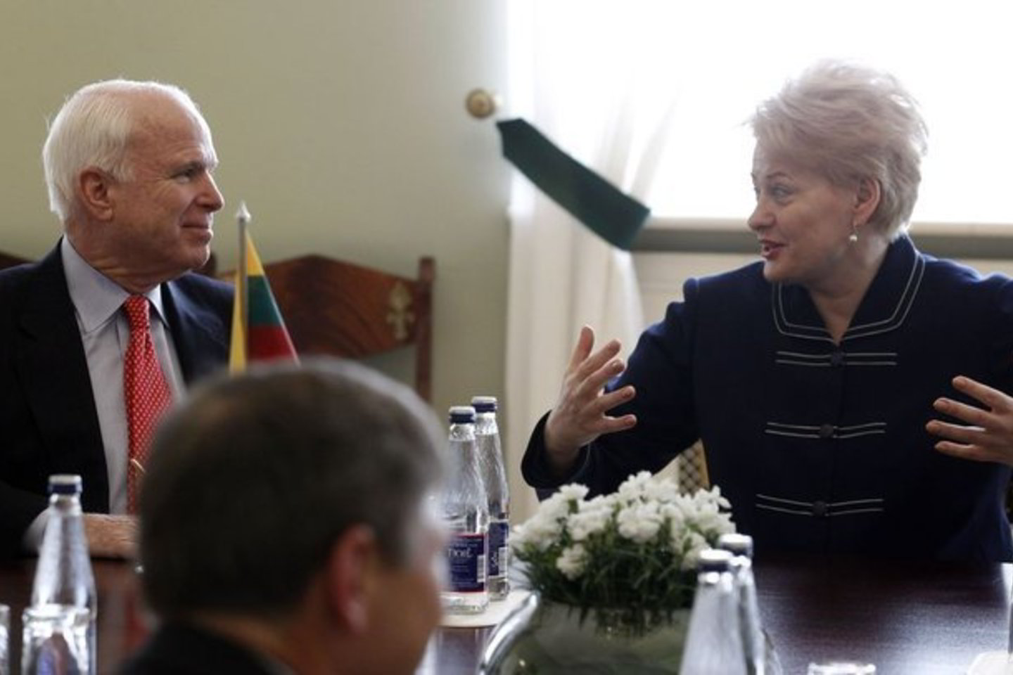 J. McCainas susitiko su prezidente D. Grybauskaite.