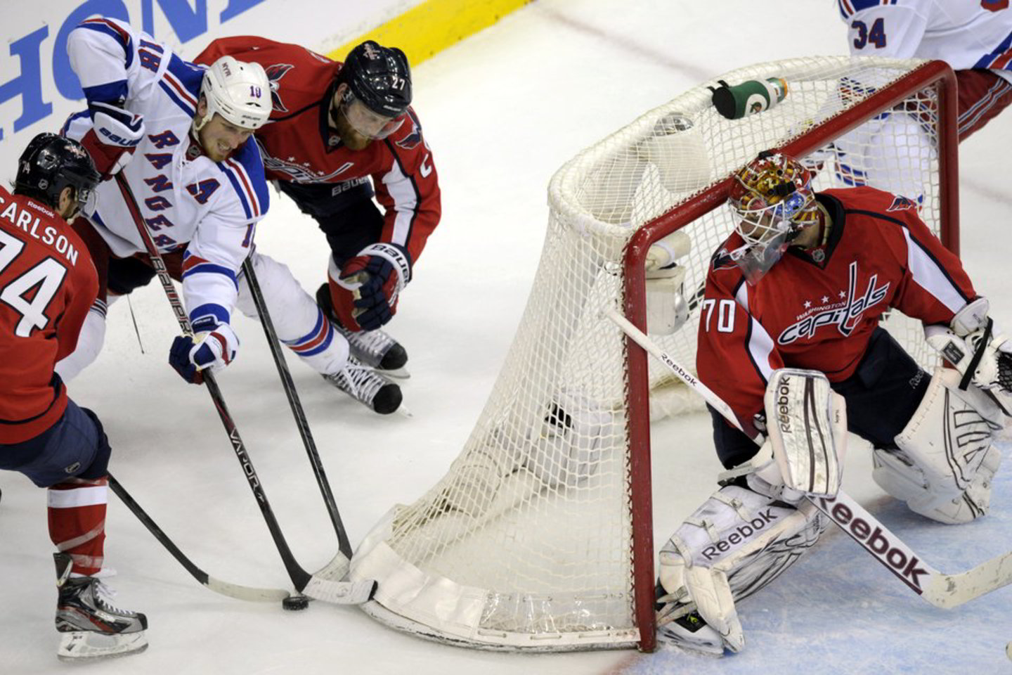 „Capitals“ namuose 2:1 įveikė „Rangers“ ledo ritulininkus bei išlygino serijos iki keturių pergalių rezultatą 3:3.