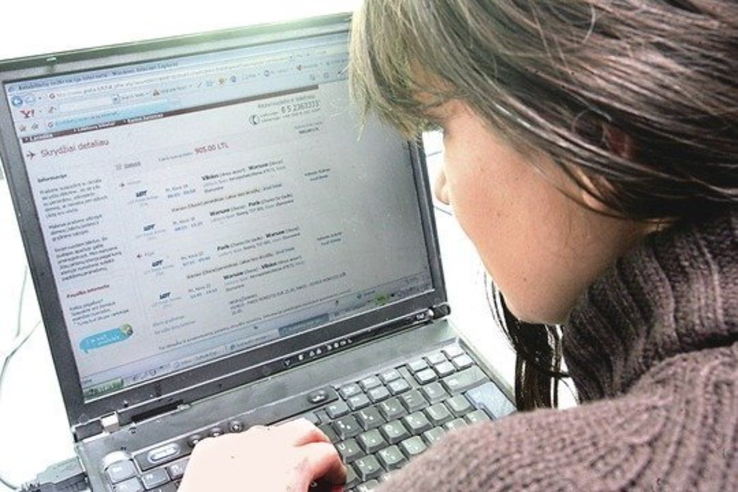 Jau apie trečdalį visų skrydžių bilietų Lietuvoje nuperkama internetu.