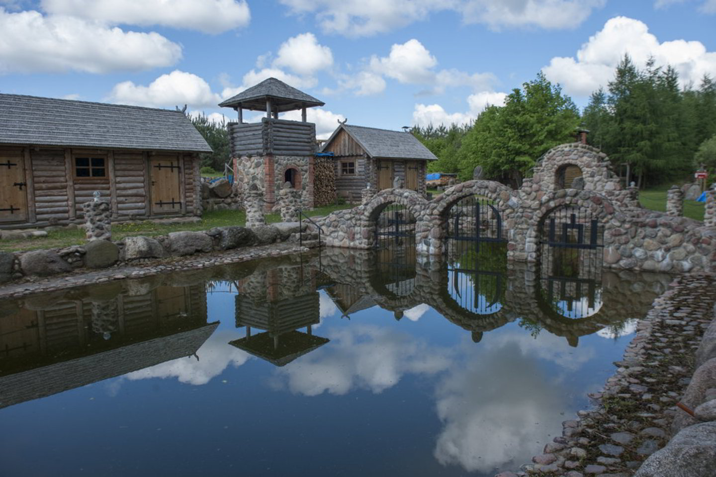 Jotvingių sodyba Ožkiniuose.