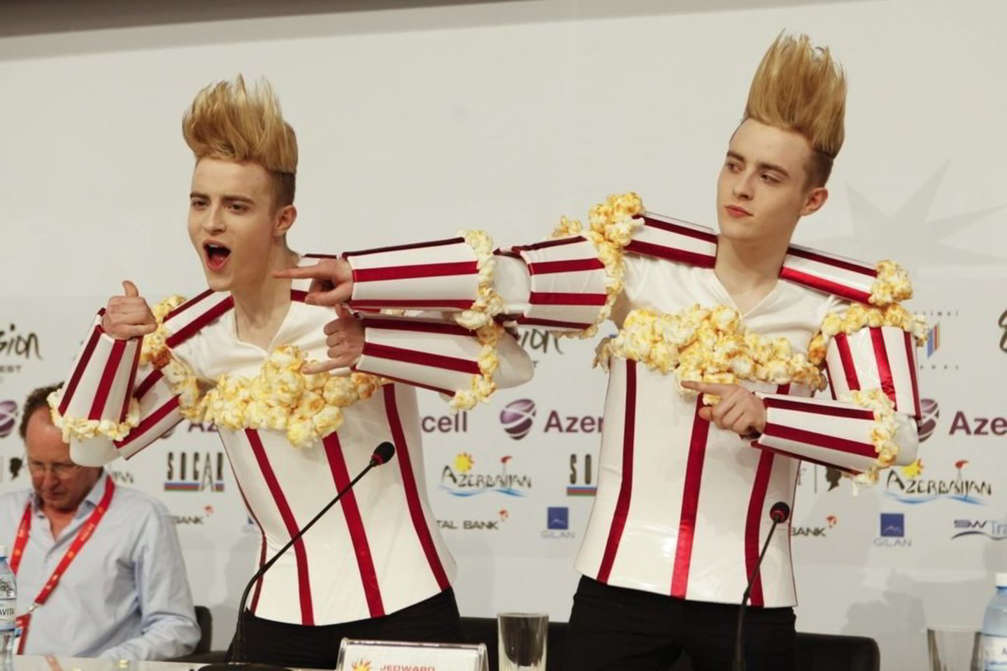 Airių duetas „Jedward“ turbūt norėtų išvengti susitikimo su Lietuvos delegacija.
