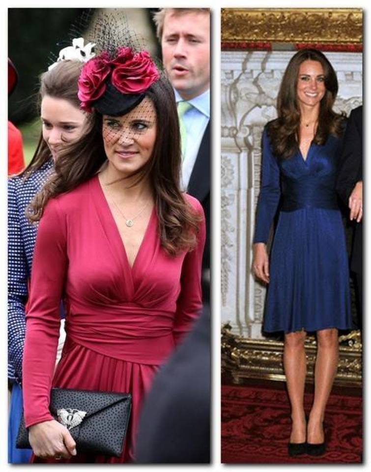 Pippa (kairėje) ir Kate ne tik panašių veido bruožų, bet ir rengiasi beveik vienodai.