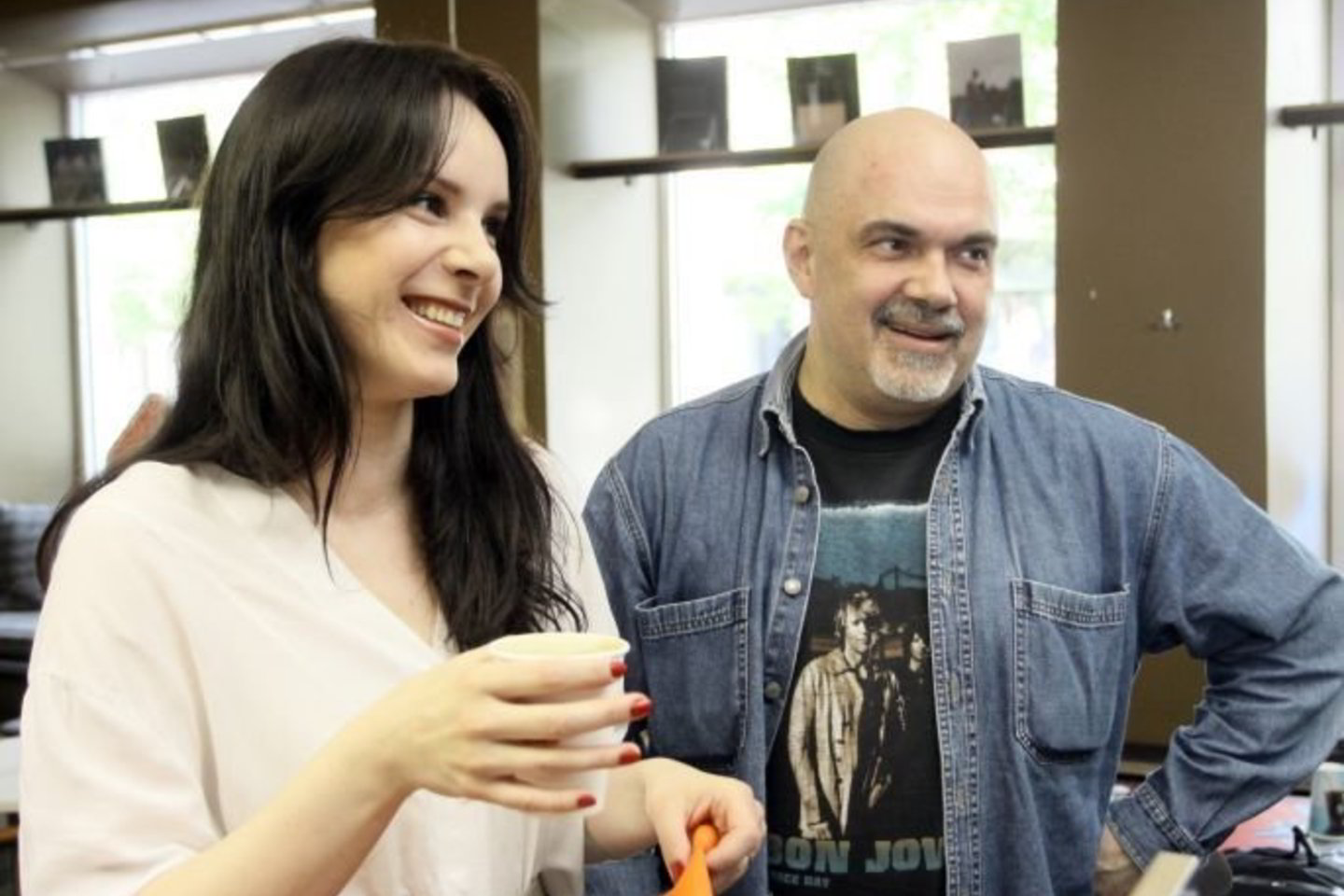 Aktorė Valda Bičkutė ir režisierius Maris Martinsonas.