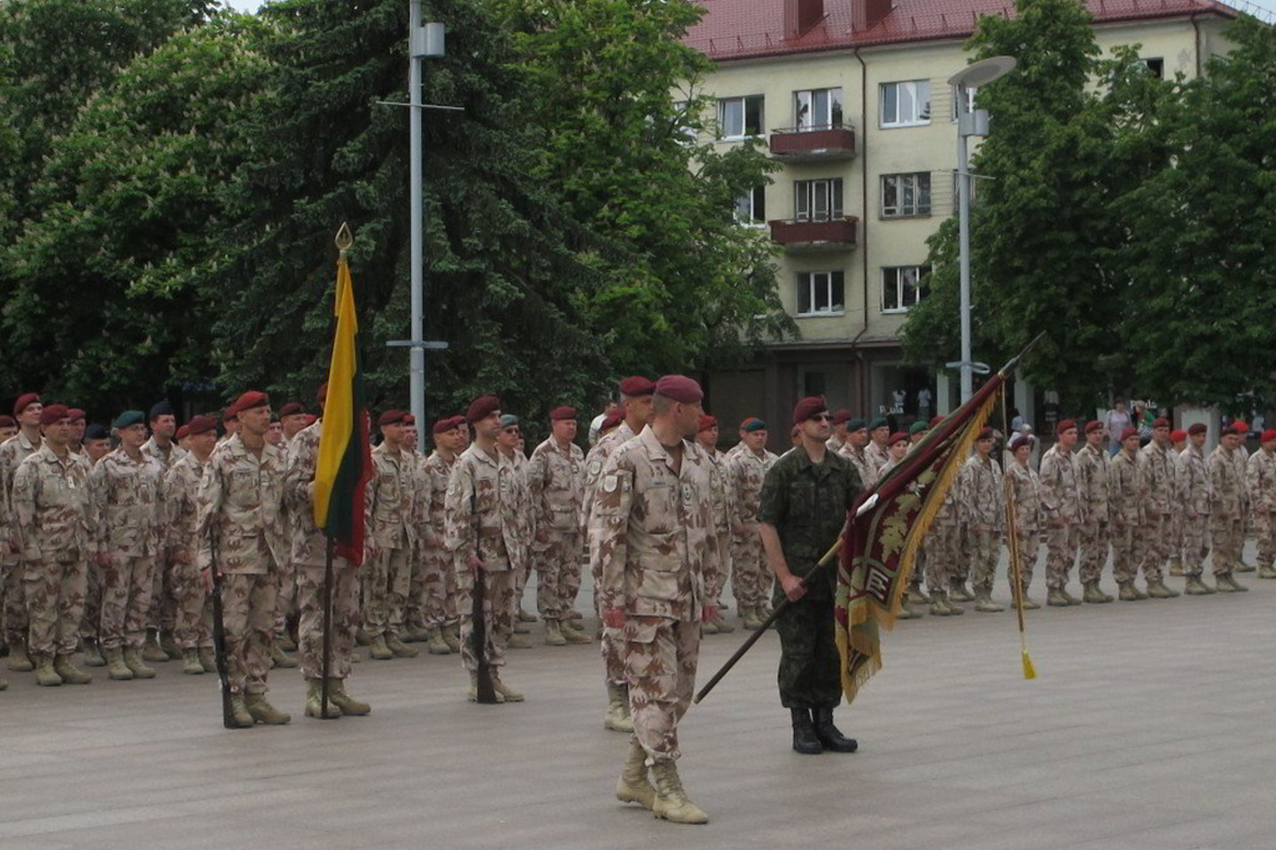Karių sutikimo ceremonijos akimirkos.