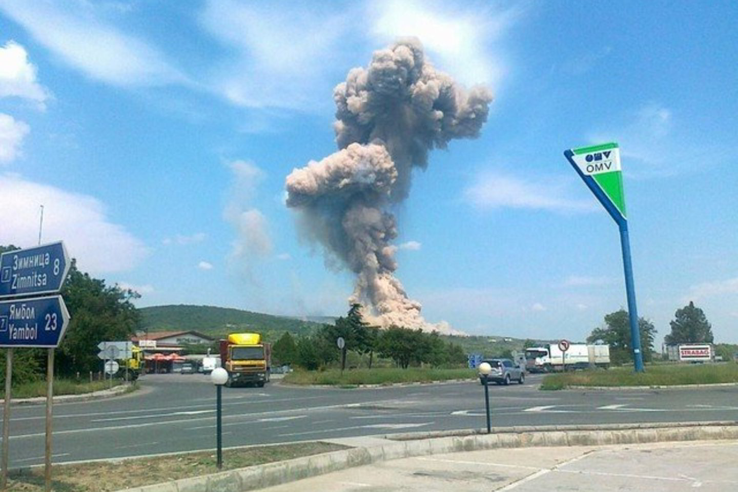 Sprogimo dūmai matėsi iš toli.