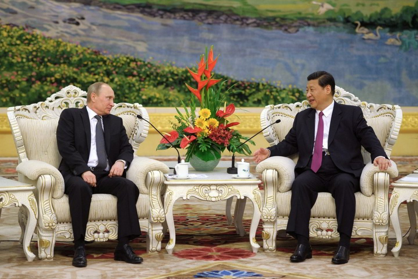 V. Putinas su Kinijos viceprezidentu Xi Jinpingu.
