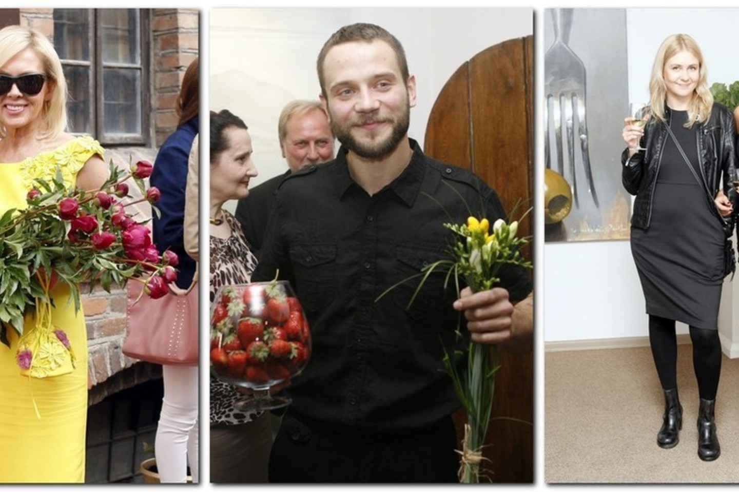Iš kairės: dizainerė A. Bunikienė, menininkas R. Valeikis, A. Gintalaitė ir D. Stachura.
