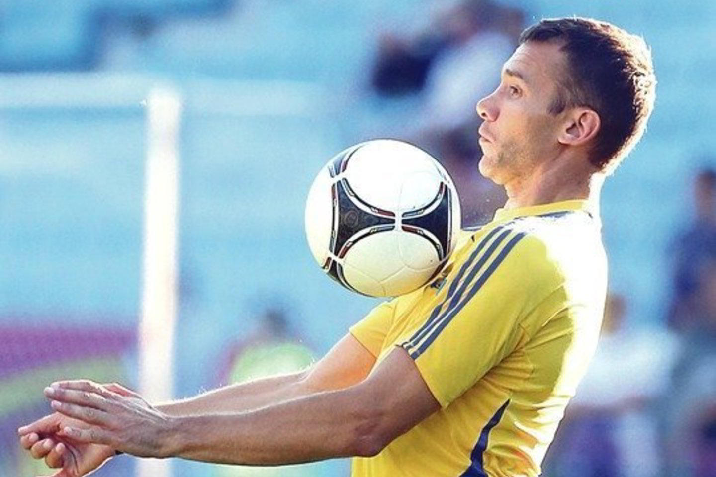 Ukrainos rinktinės puolėjas A.Ševčenka ruošiasi dvikovai su Prancūzija.