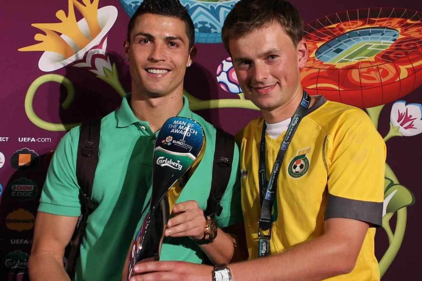 E.Kadys (dešinėje) įteikė prizą C.Ronaldo
