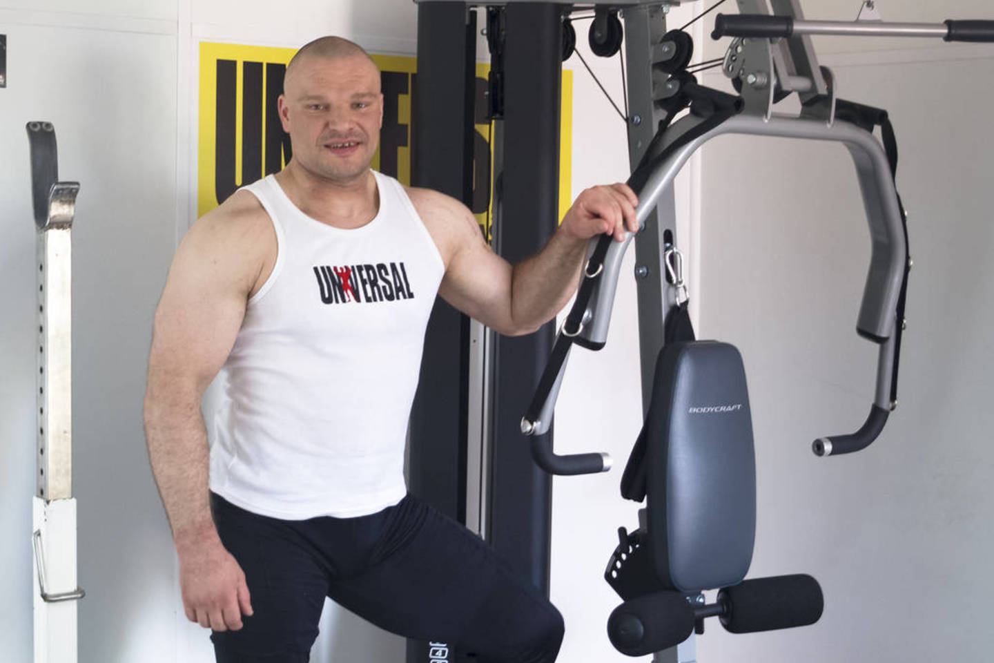 R. Vyšniauskas sporto salę pasistatė ir įsirengė pats.