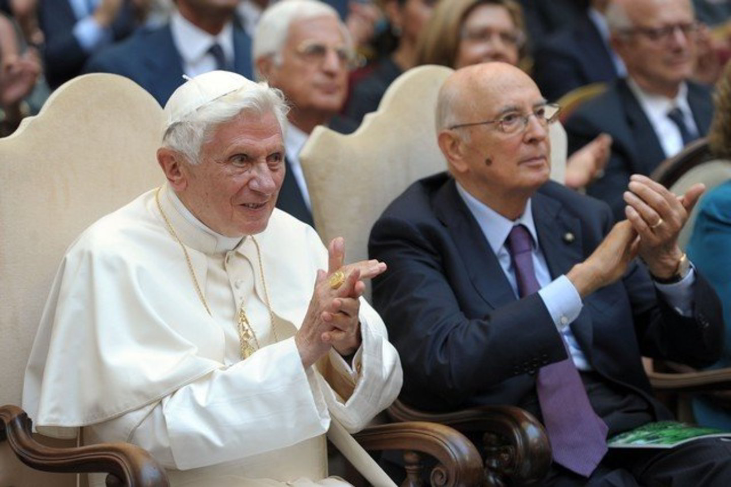 Šventasis Tėvas su Italijos prezidentu kartu klausėsi koncerto.