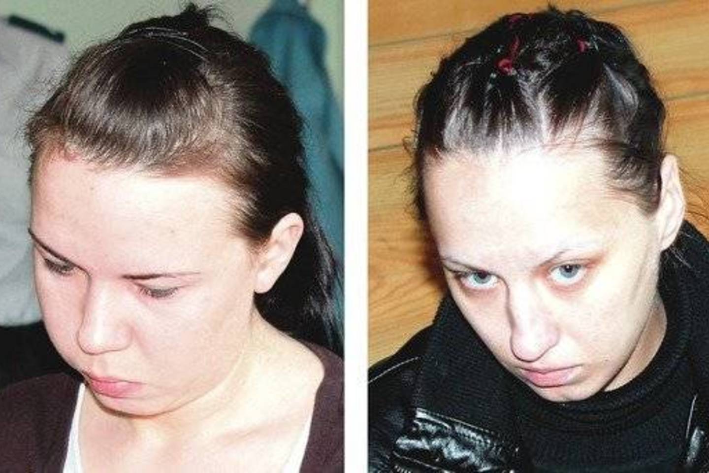 Teisme kaltinamoji B. Budginaitė (nuotr. kairėje) tikino nenorėjusi nužudyti savo draugės R. Tverijonaitės dukters.